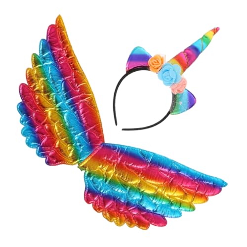 Ipetboom 2 Stück Einhorn Haarreif und Bunte Flügel Teilig Leichtes Langlebiges Party Kostüm Zubehör für Karneval Geburtstag Fasching und Festliche Anlässe Ipetboom 2 Stück Einhorn Haarreif und Bunte Flügel Teilig Leichtes Langlebiges Party Kostüm Zubehör für Karneval Geburtstag Fasching und Festliche Anlässe von Ipetboom