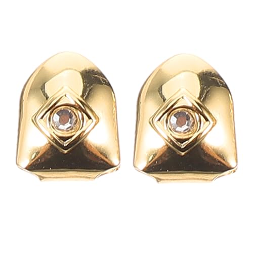 Ipetboom 2 Stück Fangs Cosplay Grills Für Ihren Glänzenden Falschen Grill Für Rapper Grills Gems Gold Liner Plated Men Cap Golden Copper Ipetboom 2 Stück Fangs Cosplay Grills Für Ihren Glänzenden Falschen Grill Für Rapper Grills Gems Gold Liner Plated Men Cap Golden Copper von Ipetboom