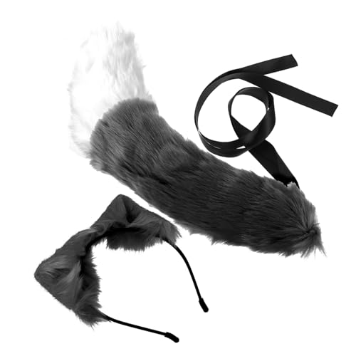 Ipetboom 2 Stück Fuchsohren Stirnband und Plüsch Set Cartoon Tier Kostüm Zubehör Hautfreundlich zu Tragen für Cosplay Party Halloween Festival Schwarz Ipetboom 2 Stück Fuchsohren Stirnband und Plüsch Set Cartoon Tier Kostüm Zubehör Hautfreundlich zu Tragen für Cosplay Party Halloween Festival Schwarz von Ipetboom
