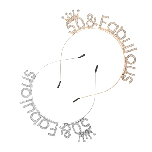 Ipetboom 2 Stück Geburtstag Stirnband für Frauen Glitzernde Strasskrone Geburtstagskrone Haarreif Leicht Elegant Komfortabel Partydekoration Gold Silber Ipetboom 2 Stück Geburtstag Stirnband für Frauen Glitzernde Strasskrone Geburtstagskrone Haarreif Leicht Elegant Komfortabel Partydekoration Gold Silber von Ipetboom