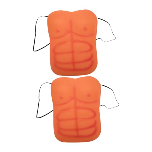 Ipetboom 2 Stück Gefälschte Realistische Männliche Brust Männer Shaper Falsche Muskelbrust Gefälschte Muskel Requisiten Lustige Kostüme Für Erwachsene Männer Muskelkostüme Body Build von Ipetboom