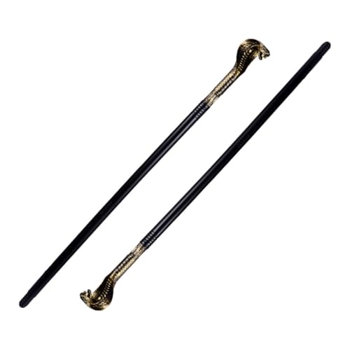 Ipetboom 2 Stück Halloween Kostüm Gehstock Goldener Schlangenkopf Zauberstab Requisite Robustes Kunststoff für Cosplay Party Bühnenauftritte und Maskerade Ipetboom 2 Stück Halloween Kostüm Gehstock Goldener Schlangenkopf Zauberstab Requisite Robustes Kunststoff für Cosplay Party Bühnenauftritte und Maskerade von Ipetboom