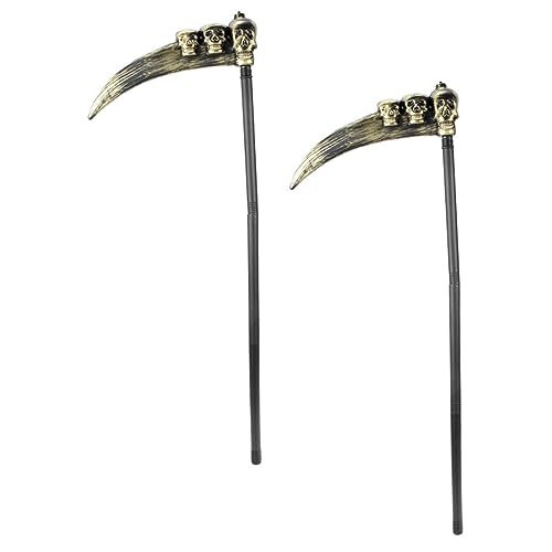 Ipetboom 2 Stück Halloween Requisiten Realistische Sense für Kostümpartys und Bühnenaufführungen Cosplay Zubehör für Halloween Dekorationen Ipetboom 2 Stück Halloween Requisiten Realistische Sense für Kostümpartys und Bühnenaufführungen Cosplay Zubehör für Halloween Dekorationen von Ipetboom