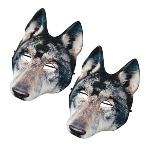 Ipetboom 2 Stück Halloween Wolf Maske Leichte Eva Halbgesichts Masken mit Detailreichem Wolfsgesicht für Karneval Cosplay Halloween und Weihnachtsfeiern Universelle Wiederverwendbar und Ipetboom 2 Stück Halloween Wolf Maske Leichte Eva Halbgesichts Masken mit Detailreichem Wolfsgesicht für Karneval Cosplay Halloween und Weihnachtsfeiern Universelle Wiederverwendbar und von Ipetboom