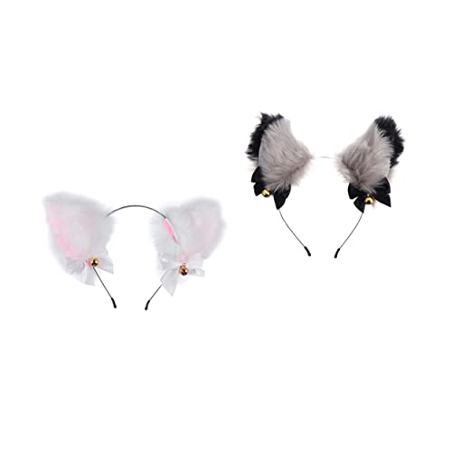 Ipetboom 2 Stück Katzenohren Haarreif Cosplay Haarband mit Glocken für Partys für Damen und Weich und Bequem für Halloween und Geburtstagsfeiern Ipetboom 2 Stück Katzenohren Haarreif Cosplay Haarband mit Glocken für Partys für Damen und Weich und Bequem für Halloween und Geburtstagsfeiern von Ipetboom