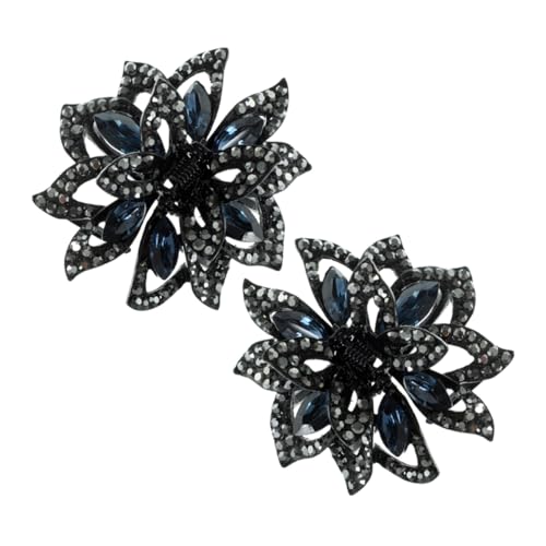 Ipetboom 2 Stück Koreanische Haarklammer mit Kristallblumen Modische Haarklammern für Damen Geeignet für Hochzeit Party und Alltag Stilvoller Haarschmuck für Dickes und Dünnes Haar von Ipetboom