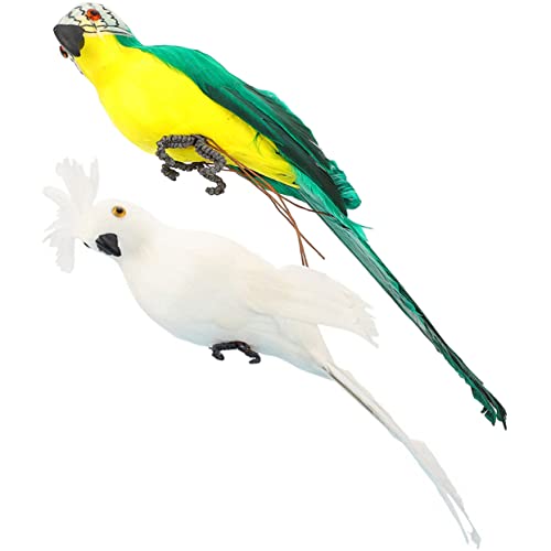 Ipetboom 2 Stück Künstliche Papagei Modelle Lebensechte Vogel Dekoration für Garten Terrasse und Innenräume Realistische Simulation Grün und Weiß für und Mikro Landschaftsprojekte Ipetboom 2 Stück Künstliche Papagei Modelle Lebensechte Vogel Dekoration für Garten Terrasse und Innenräume Realistische Simulation Grün und Weiß für und Mikro Landschaftsprojekte von Ipetboom