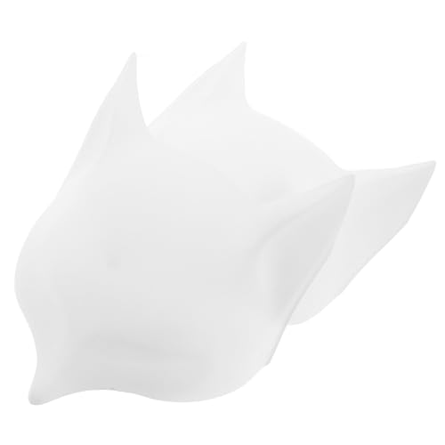 Ipetboom 2 Stück Leere Fuchsmaske Fuchs Halbmasken Fuchsmasken Tiermasken Halloween -Masken tierische Maske Fuchs Maskerade Maske Maskerade Masken Fuchs Plastik Weiß von Ipetboom