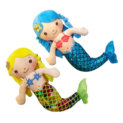 Ipetboom 2 Stück Niedliche Cartoon Meerjungfrau Stoffpuppen Leichte PP Baumwoll Mermaid Deko Resilient als und Kinderzimmerdekoration Blau und Gelb Ipetboom 2 Stück Niedliche Cartoon Meerjungfrau Stoffpuppen Leichte PP Baumwoll Mermaid Deko Resilient als und Kinderzimmerdekoration Blau und Gelb von Ipetboom
