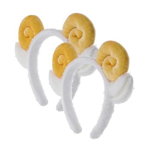 Ipetboom 2 Stück Niedliches Schafhörner Stirnband aus Sicherem Material Bequemes Atmungsaktives Party haarband für Mädchen Geeignet für Geburtstag Hochzeit Cosplay und Festliche Anlässe von Ipetboom