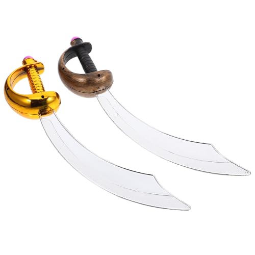 Ipetboom 2 Stück Piratenmesserspielzeug für Piratenschwert gefälschte Schwerter Prop- Schwertkostüm Halloween - Plastikschwerter für PVC von Ipetboom