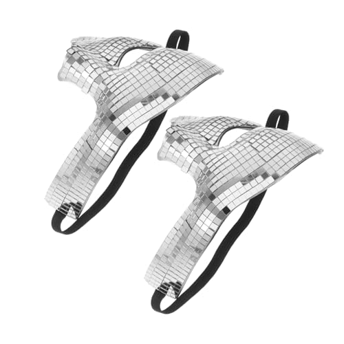 Ipetboom 2 Stück Reflektierende Halbgesichts-masken mit Disco-glitzer Langlebige Vielseitiges Halloween Karnevals-accessoire Stylische Spiegeloptik für Party und Kostüm Ipetboom 2 Stück Reflektierende Halbgesichts-masken mit Disco-glitzer Langlebige Vielseitiges Halloween Karnevals-accessoire Stylische Spiegeloptik für Party und Kostüm von Ipetboom