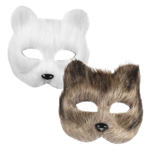 Ipetboom 2 Stück Teiliges Fuchs Halbgesichts-masken Damen Leichte Tiermasken zum Bemalen DIY Kostüm-maskerade für Halloween Karneval Fasching und Party Verbesserte Sichtbarkeit Langlebig Ipetboom 2 Stück Teiliges Fuchs Halbgesichts-masken Damen Leichte Tiermasken zum Bemalen DIY Kostüm-maskerade für Halloween Karneval Fasching und Party Verbesserte Sichtbarkeit Langlebig von Ipetboom
