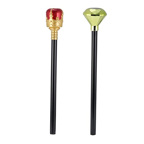 Ipetboom 2 Stück Teiliges Halloween Kostümset mit Königlichem Zauberstab Antikes Scepter für Cosplay Theateraufführungen Halloween und Kostümpartys Geeignet für Erwachsene und Jugendliche von Ipetboom