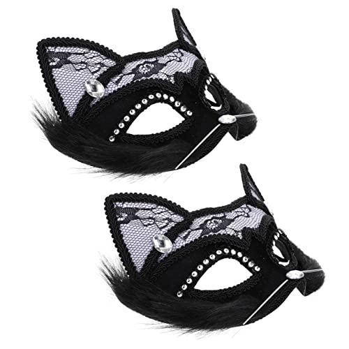 Ipetboom 2 Stück Teiliges Katzenaugen Maske Spitze für Frauen Accessoires für Kostümpartys Halloween und Maskeraden Ipetboom 2 Stück Teiliges Katzenaugen Maske Spitze für Frauen Accessoires für Kostümpartys Halloween und Maskeraden von Ipetboom