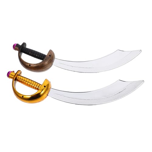 Ipetboom 2 Stück Teiliges Piratenschwert für Leicht und Robust als Piratenkostüm Zubehör für Halloween Fasching Rollenspiel und Mottoparty in Gold und Antikbronze von Ipetboom