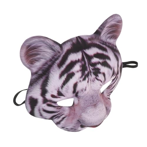 Ipetboom 2 Stück Tiger Masken für Fasching und Halloween Leichte Halbgesichtige Tierkostüm Masken mit Detailreichem Design Atmungsaktiv und Komfortabel für Karneval Cosplay und Kostümparty von Ipetboom