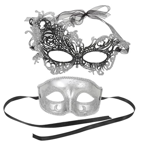 Ipetboom 2 Stück Vintage Venezianische Halbgesichts Maske Filigrane Spitzenverzierung Stabile Kunststoffmaterialien Stilvolle Karneval und Halloween Party Maske für Damen und Herren für Ipetboom 2 Stück Vintage Venezianische Halbgesichts Maske Filigrane Spitzenverzierung Stabile Kunststoffmaterialien Stilvolle Karneval und Halloween Party Maske für Damen und Herren für von Ipetboom