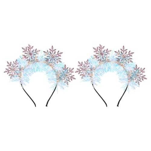 Ipetboom 2 Stück Weihnachts-Schneeflocken-Stirnbänder: Haarband mit Schneeflockenkrone für Winterpartys – festliche dekorative Haarreifen für Veranstaltungen – glitzernde Haaraccessoires für den Ipetboom 2 Stück Weihnachts-Schneeflocken-Stirnbänder: Haarband mit Schneeflockenkrone für Winterpartys – festliche dekorative Haarreifen für Veranstaltungen – glitzernde Haaraccessoires für den von Ipetboom
