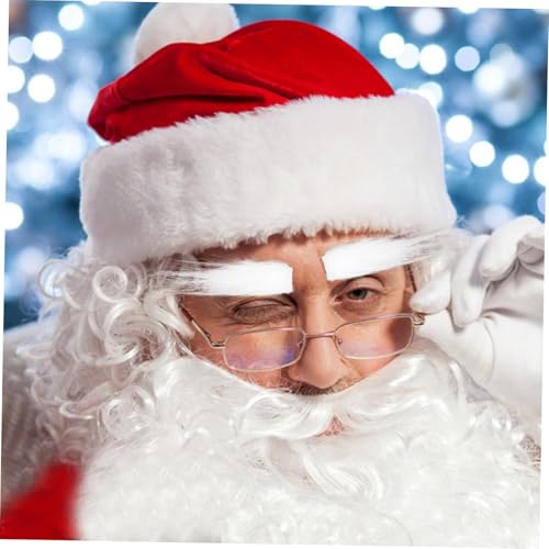 Ipetboom 2 Stück Weihnachtsmann Augenbrauen Weiß Teiliges Party Accessoire für Karneval Weihnachtskostüm Fasching Festliche Verkleidung Ipetboom 2 Stück Weihnachtsmann Augenbrauen Weiß Teiliges Party Accessoire für Karneval Weihnachtskostüm Fasching Festliche Verkleidung von Ipetboom