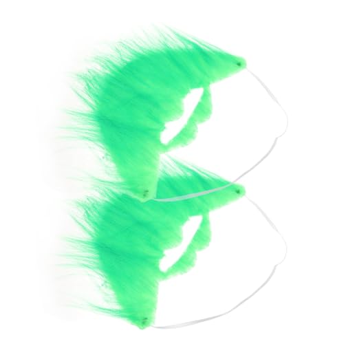 Ipetboom 2 Stück grüner Kunstbart Stockbart dekorativer künstlicher Schnurrbart Mann St Patrick's Day Kostümzubehör gefälschter Bart für Cosplay falscher Schnurrbart Kunstfell Green Ipetboom 2 Stück grüner Kunstbart Stockbart dekorativer künstlicher Schnurrbart Mann St Patrick's Day Kostümzubehör gefälschter Bart für Cosplay falscher Schnurrbart Kunstfell Green von Ipetboom