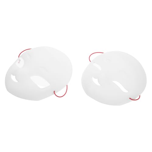 Ipetboom 2 Stück weiße Embryomaske Halloween-Maske weiße maske Vollgesichtsmaske Weiß DIY Vollgesichtsmaske Opernmaske leere Gesichtsmaske Halloween volle Maskerade-Maske Gittergewebe von Ipetboom