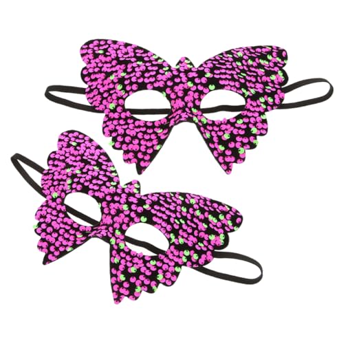 Ipetboom 2 Stücke Maske Maskerade Paare Halloween Kostüme Schmetterling Kostüm Für Frauen Spitze Augenbinde Kunststoff Violett von Ipetboom