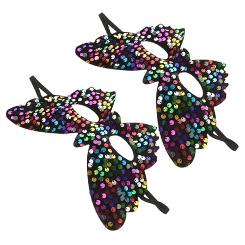 Ipetboom 2 Stücke Maske Spitze Augenbinde Schmetterling Kostüm Für Frauen Maskerade Paare Halloween Kostüme Kunststoff von Ipetboom