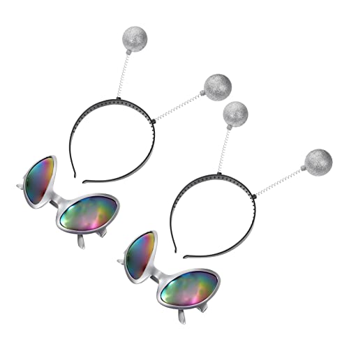 Ipetboom 2Sätze Alien Kostüm Dekore Teiliges Lustige Haardekor Brille mit Wackelaugen für Cosplay Party Festival Halloween Leichte Requisiten für Erwachsene Ipetboom 2Sätze Alien Kostüm Dekore Teiliges Lustige Haardekor Brille mit Wackelaugen für Cosplay Party Festival Halloween Leichte Requisiten für Erwachsene von Ipetboom