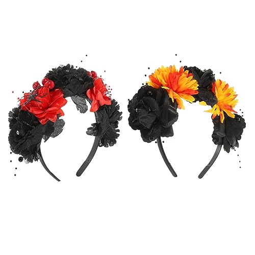 Ipetboom 2Stücke Damen Haarschmuck Halloween Haarbänder Für Partys Stilvolle Kopfbedeckung Feiertage von Ipetboom