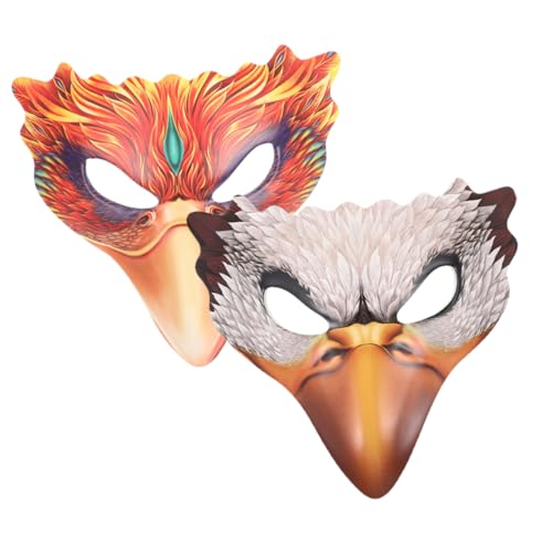 Ipetboom 2Stücke Exquisite Tiermaske Kreative Vogelmaske Für Halloween Karneval Halbmaske Für Partys Weißer Für Halloween Dekorationen von Ipetboom