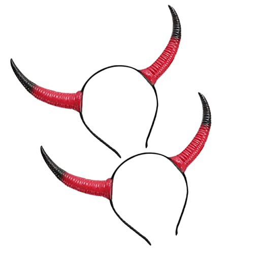 Ipetboom 2Stücke Ochsenhorn Stirnbänder für Erwachsene Dekorative für Halloween und Festivals Leichtes Design für Partys und Fotos von Ipetboom