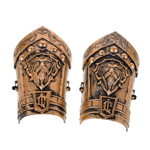 Ipetboom 2er Set Handschützer Aus Bronze Wandregal Für Samuraischwerter Schwertgürtelhalter Handgelenkschutz Schild Römisches Und Schild Roboterarm-Cosplay Plastik von Ipetboom