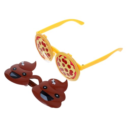 Ipetboom 2stücke Kreative Partybrillen Für Lustige Foto-requisiten Pizza Und Kacka-design Für Geburtstagsfeiern Und Karneval Bequemes Tragen Bunte Designs Ipetboom 2stücke Kreative Partybrillen Für Lustige Foto-requisiten Pizza Und Kacka-design Für Geburtstagsfeiern Und Karneval Bequemes Tragen Bunte Designs von Ipetboom
