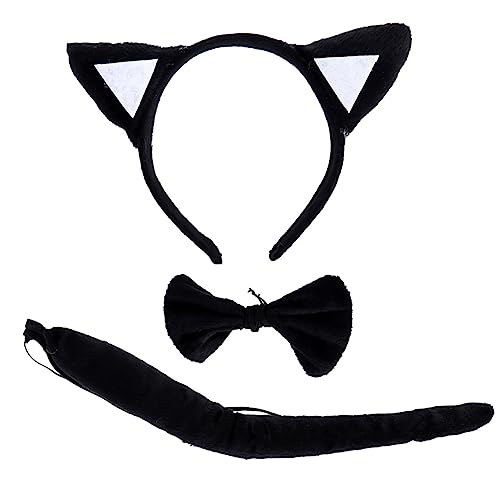 Ipetboom 3 Cartoon-Katze Drehes Set auf Ohr Stirnband Zubehör Halloween Kostümrequisiten Kinderfliege -Fliege Ipetboom 3 Cartoon-Katze Drehes Set auf Ohr Stirnband Zubehör Halloween Kostümrequisiten Kinderfliege -Fliege von Ipetboom