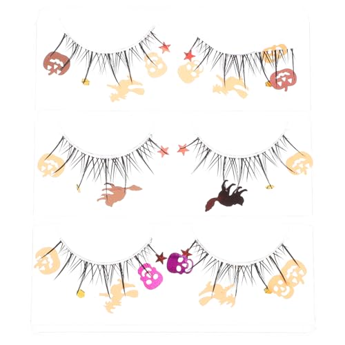 Ipetboom 3 Paar übertriebene Halloween-Falschwimpern: Glänzende Pailletten-Halloween-Falschwimpern – für Hexen-Cosplay-Bühnenauftritte und Party-Make-up Ipetboom 3 Paar übertriebene Halloween-Falschwimpern: Glänzende Pailletten-Halloween-Falschwimpern – für Hexen-Cosplay-Bühnenauftritte und Party-Make-up von Ipetboom