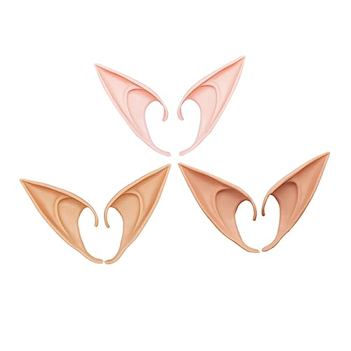 Ipetboom 3 Paare künstliche Elfenohren austauschbare Cosplay-Requisite abnehmbare falsche Ohren Cosplay -Accessoire austauschbares Cosplay -Requisite Dekorative Emulsion Ipetboom 3 Paare künstliche Elfenohren austauschbare Cosplay-Requisite abnehmbare falsche Ohren Cosplay -Accessoire austauschbares Cosplay -Requisite Dekorative Emulsion von Ipetboom