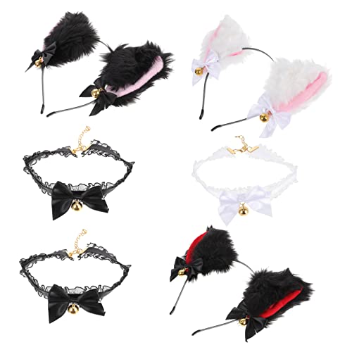 Ipetboom 3 Sätze Katzenohren Haarreifen mit Schleifen Spitzen und Glocke Leichte Cosplay Accessoires für Halloween Kostüm Party Verführerisches Dress Up für und Erwachsene Ipetboom 3 Sätze Katzenohren Haarreifen mit Schleifen Spitzen und Glocke Leichte Cosplay Accessoires für Halloween Kostüm Party Verführerisches Dress Up für und Erwachsene von Ipetboom