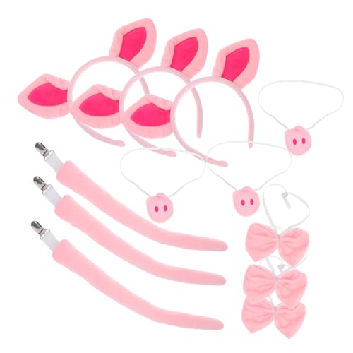 Ipetboom 3 Satz Teiliges Schweinekostüm Set für Erwachsene mit Weichem Plüsch Haarreif Verstellbarer Schweinenase Schleife und Vielseitige Tier Verkleidung für Halloween Karneval Party Ipetboom 3 Satz Teiliges Schweinekostüm Set für Erwachsene mit Weichem Plüsch Haarreif Verstellbarer Schweinenase Schleife und Vielseitige Tier Verkleidung für Halloween Karneval Party von Ipetboom