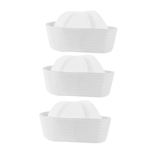 Ipetboom 3 Stück Matrosenhut-Set Captain Hut Kapitänsmützen Kostümzubehör Marinehut Matrosenmützen für Damen Herren -Seemannskapitän Kostüm nautische Kapitänsmütze Segelhut Polyester Weiß Ipetboom 3 Stück Matrosenhut-Set Captain Hut Kapitänsmützen Kostümzubehör Marinehut Matrosenmützen für Damen Herren -Seemannskapitän Kostüm nautische Kapitänsmütze Segelhut Polyester Weiß von Ipetboom