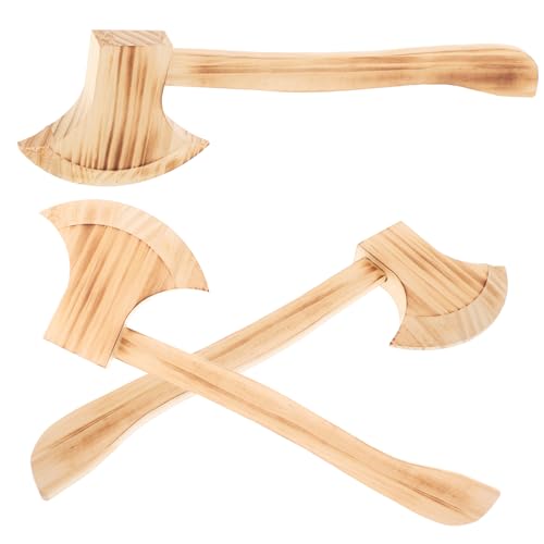 Ipetboom 3 Stück Teiliges Halloween Holzbeil Simulierte Requisiten aus Langlebigem Holz Leichte Halloween Horror Deko für Party Kostüm und Gruselige Dekoration Kindgerechtes von Ipetboom