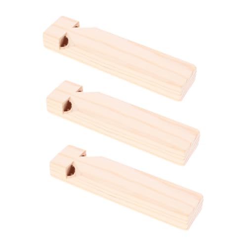 Ipetboom 3 Stück Teiliges Holz Zugpfeifen DIY Musikinstrument Malspielzeug Fördert Motorische Fähigkeiten Musikalische Früherziehung Soziale Kompetenz Kreatives für Geburtstagsfeier von Ipetboom