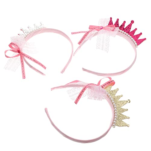 Ipetboom 3Stücke Teiliges Krone Haarband Für Haarschmuck Dekoration Mit Perlen Für Partys Und Besondere Anlässe von Ipetboom