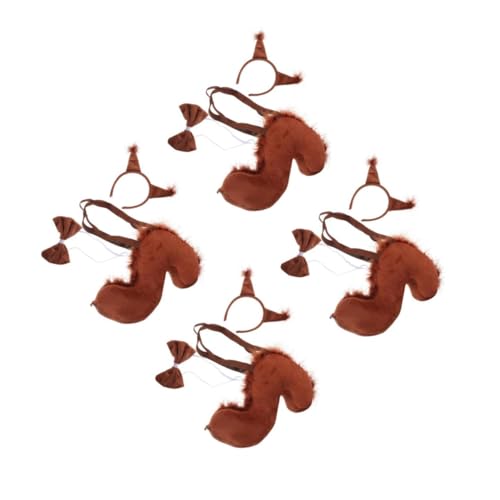 Ipetboom 4 Sätze Tierohr-stirnband Für Cosplay Eichhörnchenkostüm Tierschwänze Und Ohren Erwachsene Süßes Eichhörnchen-ohr-stirnband Cosplay Eichhörnchen Kostüm Kaffee Stoff Ipetboom 4 Sätze Tierohr-stirnband Für Cosplay Eichhörnchenkostüm Tierschwänze Und Ohren Erwachsene Süßes Eichhörnchen-ohr-stirnband Cosplay Eichhörnchen Kostüm Kaffee Stoff von Ipetboom