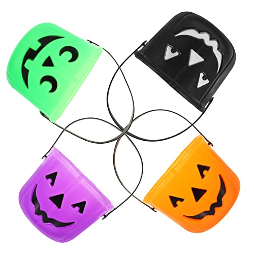 Ipetboom 4 Stück Halloween Süßigkeiten Eimer aus Klassische Kürbisform Tragbare Trick Treat Eimer für Halloween Feiern und Süßigkeitensammeln Zufällige Farbe Ipetboom 4 Stück Halloween Süßigkeiten Eimer aus Klassische Kürbisform Tragbare Trick Treat Eimer für Halloween Feiern und Süßigkeitensammeln Zufällige Farbe von Ipetboom