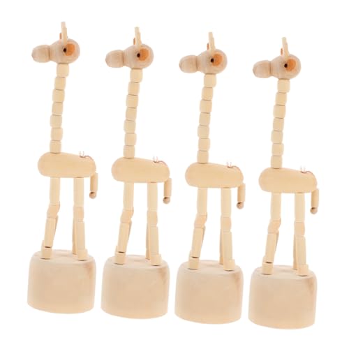 Ipetboom 4 Stück Handgefertigte Nostalgische Tierfiguren aus Naturholz für Raumdekoration und Reisen Ipetboom 4 Stück Handgefertigte Nostalgische Tierfiguren aus Naturholz für Raumdekoration und Reisen von Ipetboom