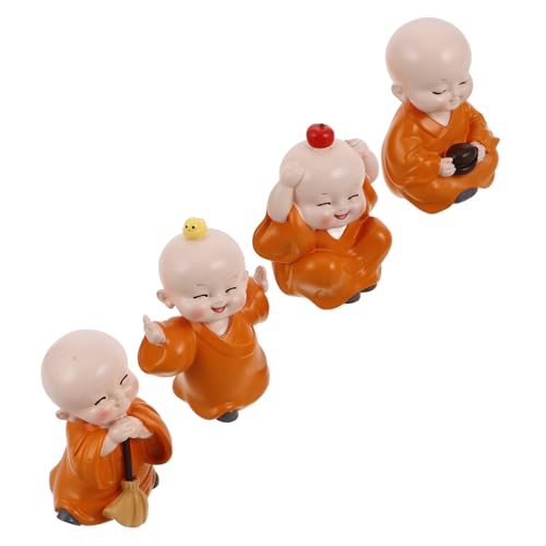 Ipetboom 4 Stück Teiliges Kleine Auto Armaturenbrett Dekorationen aus Robustem Harz Kreative Miniatur Figuren für Fahrzeug Langlebige Niedliche Dashboard Ornamente von Ipetboom