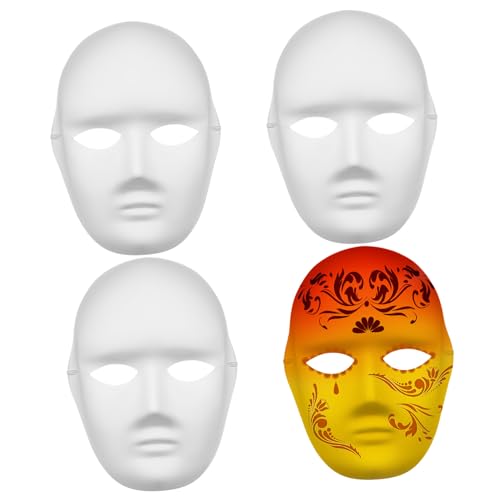 Ipetboom 4 Weiße DIY Pappmaché Masken zum Bemalen Leichte Faschings und Maskerade Gesichtsmasken für Erwachsene Vielseitig Einsetzbar für Karneval Cosplay und Bastelprojekte Ipetboom 4 Weiße DIY Pappmaché Masken zum Bemalen Leichte Faschings und Maskerade Gesichtsmasken für Erwachsene Vielseitig Einsetzbar für Karneval Cosplay und Bastelprojekte von Ipetboom