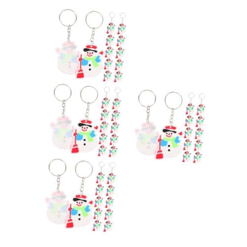 Ipetboom 48 Stk. Teiliges Weihnachts-schlüsselanhänger Langlebigem PVC mit Santa Claus-motiv Kreative Weihnachtsdeko Vielseitige Anhänger für Tasche Auto Handy als Partygeschenk und von Ipetboom
