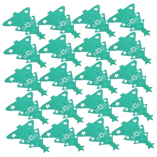 Ipetboom 48 Stück Teiliges Weihnachtsbesteck Grün Filz Bestecktaschen Weihnachtsbaumform Gabel Löffel Halter Tischdeko Festliche Party Utensilien Aufbewahrung von Ipetboom